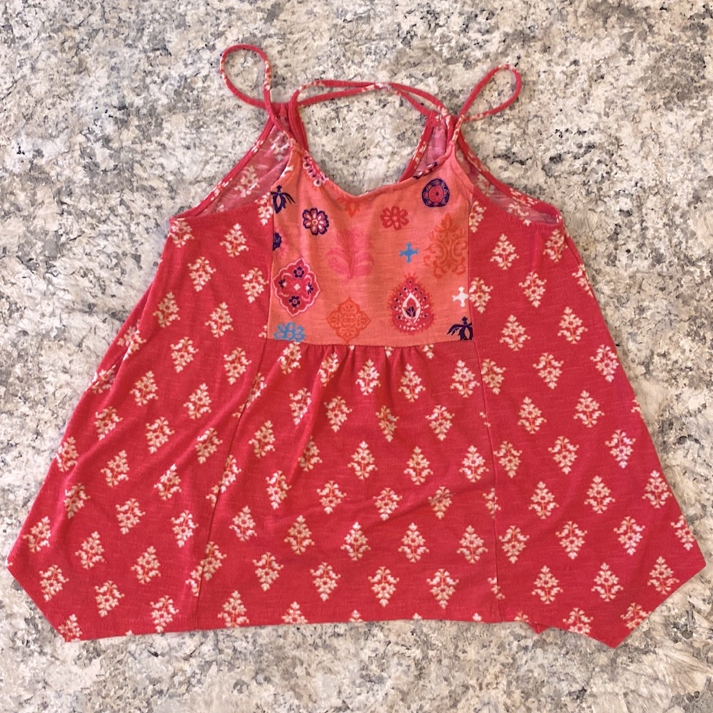Flared out tank top spaghetti strap
